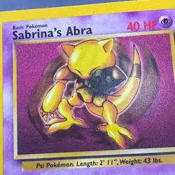 MP+ Sabrina's Abra 19 Wizards Black Star Promos Pokemon 1999 Atsuko Nishida - Image 3