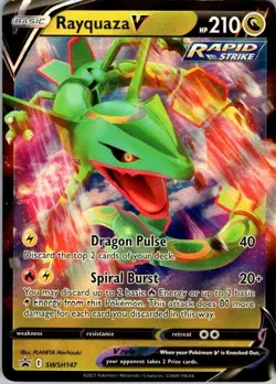 Pokemon TCG SWSH: Sword & Shield Promo Cards #SWSH147 Rayquaza V NM/LP (SKU 1-1) - Image 1