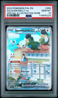 2023 POKEMON PAL EN-PALDEA EVOLVED #264 SQUAWKABILLY EX PSA 10 - Image 1