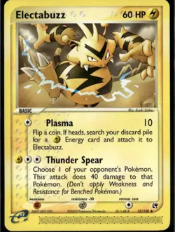 Electabuzz Uncommon Sandstorm 35/100 Lightning Pokemon Card - Image 1