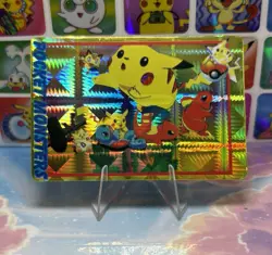 Pokemon Pikachu Holo Prism Vintage Pocket Monsters Vending Sticker 1998 Bandai - Image 1