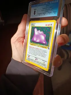 CGC 8 Ditto Pokemon Fossil Unlimited Holo 3/62 - Image 3
