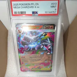 Pokemon TCG Mega Charizard X EX 013/094 Phantasmal Flames Holo PSA 9 English - Image 1