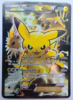 Pokemon Pikachu EX XY124 Black Star Promo Holo Full Art - Image 2
