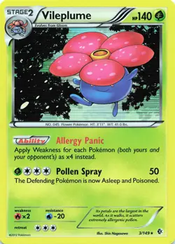POKEMON Vileplume #3/149 Holo Boundaries Crossed NM - Image 1