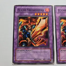 Yu-Gi-Oh! 2 Flame Swordsman Common Unlimited ATK 1800 DEF 1600 Warrior Fusion - Image 2
