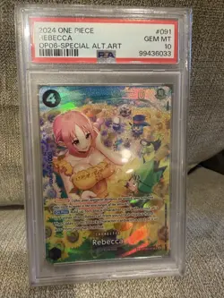 2024 ONE PIECE OP05-WINGS OF THE CAPTAIN SPECIAL ART REBECCA (English) PSA 10 - Image 1