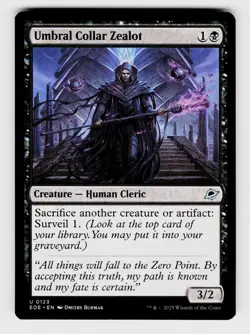 MTG, Edge of Eternities, Umbral Collar Zealot, regular, No.123, U Creature - Hum - Image 1