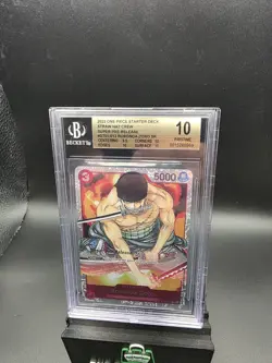 RORONOA ZORO 2022 ONE PIECE SUPER PRE-RELEASE STRAW HAT CREW BGS 10 Q0878 - Image 3