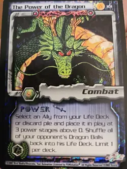 Dragonball Z CCG Cell Saga Power of the Dragon unlimited rare foil card - Image 1