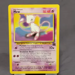 5 Vintage 1999 Pokemon Card - Mew - WoTC Black Star Promo 8 - NM-Mint - Image 2