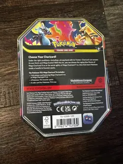 Pokemon Mega Charizard Tin Sealed Booster Promo Card 2026 Trading Card Game - Image 2