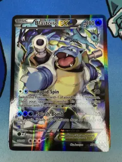 Blastoise EX XY122 Black Star Promo Alt Art Red Blue Pokemon Card - Image 1