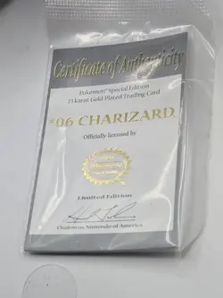 1999 Pokemon Charizard 23k Burger King Gold Plated Card With Box, Ball And CoA - Image 2