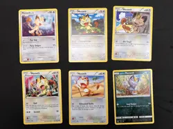 Vintage Meowth Lot of 6 Pokemon Cards Collection Set Deck Building - Image 1