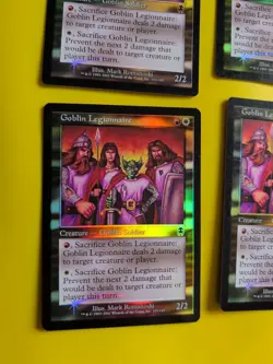 Goblin Legionnaire x4. Playset. Soldier. Apocalypse. Old Border FOIL. MTG 4 Card - Image 2
