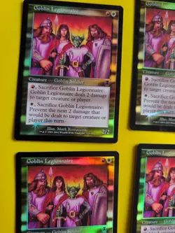 Goblin Legionnaire x4. Playset. Soldier. Apocalypse. Old Border FOIL. MTG 4 Card - Image 3