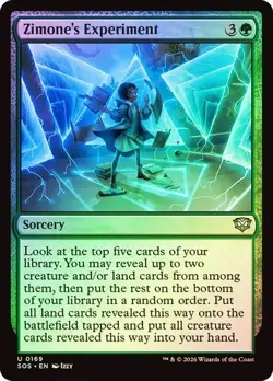 NM Foil Zimone's Experiment, MTG, Secrets of Strixhaven, Magic, 169 - Image 1