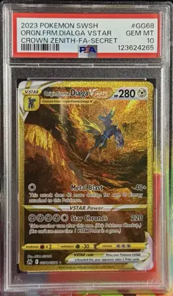 2023 Pokemon Sword And Shield Crown Zenith Orgn. FRM. Dialga VSTAR #GG68 PSA 10 - Image 1