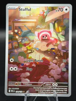 Pokemon 2025 Mega Evolution Base Stufful Illustration Rare #154/132 - NM - Image 1