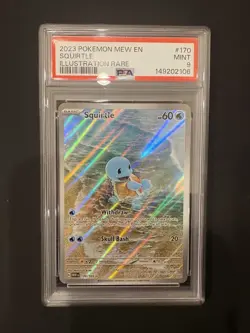 Pokemon Squirtle 170/165 SV Scarlet & Violet 151 Illustration Rare Holo PSA 9 - Image 1