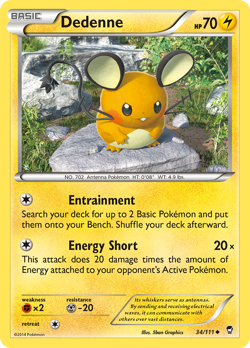 Dedenne 34/111 UC Furious Fists LP Pokemon - Image 4