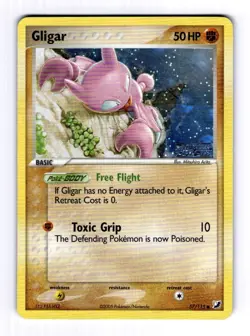 Gligar Unseen Forces #57 (2005) Common Reverse Holo NM Pokemon - Image 1