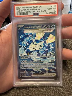 Pokemon Twilight Masquerade Wellspring Mask Ogerpon ex 213 PSA 10 - Image 1