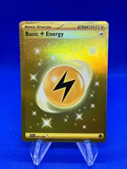 Pokemon Scarlet & Violet Base Set Basic Lightning Energy 257/198 Gold Hyper Rare - Image 1