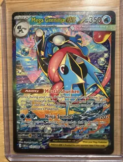 Mega Greninja EX 116/086 XY BREAKpoint Full Art Holo Ultra Rare English HP 350 - Image 1