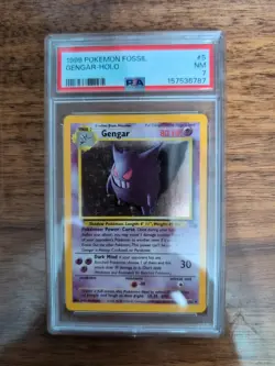 1999 Pokemon Fossil Set #5 Gengar-Holo PSA Grade 7 (Please read desc) - Image 1