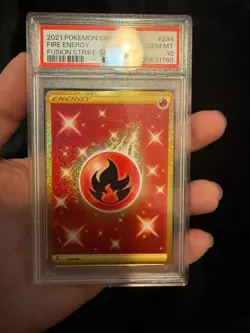 Pokemon Fusion Strike Fire Energy Secret Gold 284/264 PSA 10. NEW CERT 8/25 - Image 2