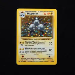 Magneton 9/102 MP Base Set Unlimited Holo Rare Vintage Pokemon TCG 1999 - Image 1