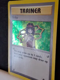 Erika 16/132 Gym Heroes Holo Rare Pokemon TCG HP ( Huge Crease) - Image 2