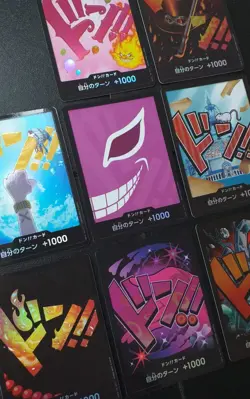 One Piece Cards X8 Japanese PRB01 Textured Foil Don Card Bundle - Image 2
