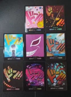 One Piece Cards X8 Japanese PRB01 Textured Foil Don Card Bundle - Image 5