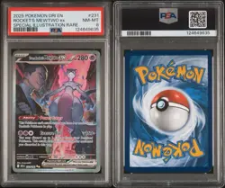 Pokemon 2025 Dri En Rockets Mewtwo EX Special Illustration Card 231/182 PSA 8 NM - Image 3