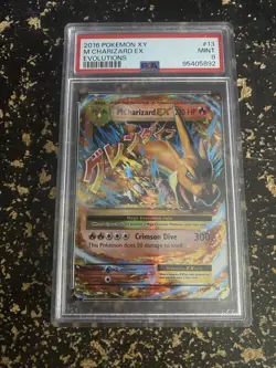 M CHARIZARD EX (PSA 9) Pokemon XY Evolutions 13/108 - Mega - Image 1