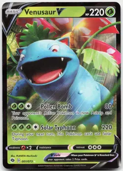 Venusaur V 001/073 Holo V Rare Champion's Path Pokemon Near Mint - Image 1