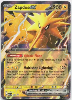 Zapdos ex 049 Holo Promo Scarlet & Violet Promo Pokemon Lightly Played - Image 1