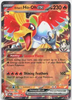 Ethan's Ho-Oh ex 039/182 Double Rare Destined Rivals Pokemon Near Mint - Image 1