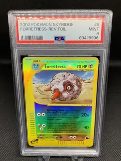 PSA 9 MINT Forretress 9/144 REVERSE HOLO Foil Rare Skyridge Pokemon Card - Image 1