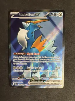 2026 Pokemon Cobalion ex 103/086 CRI EN Full Art Ultra Rare Holo Pokemon Card - Image 1