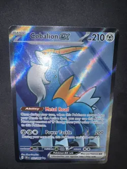 2026 Pokemon Cobalion ex 103/086 CRI EN Full Art Ultra Rare Holo Pokemon Card - Image 3