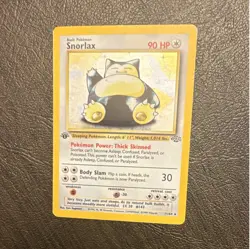 Pokemon Snorlax Jungle 1st Edition Holo Rare 11/64 90 HP Basic English Card - Image 1