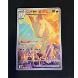 Pokemon Rapidash 189/182 Illustration Rare Holo Destined Rivals 110 HP Card 2025 - Image 1