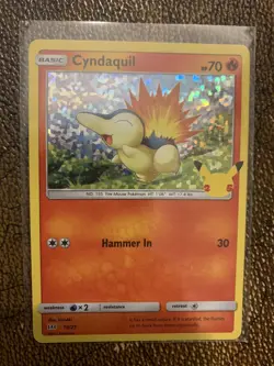 Cyndaquil 10/25 Holo Pokemon 25th Anniversary McDonald’s Promo Card 2021 - Image 1