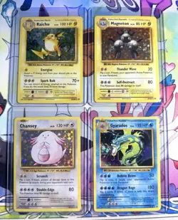 Evolutions Holo Card Bundle (4) Gyarados, Raichu, Chansey, Magneton Pokemon TCG - Image 1