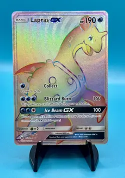 Pokemon TCG Lapras GX Sun & Moon Base Set 151/149 Secret Rare - Image 1