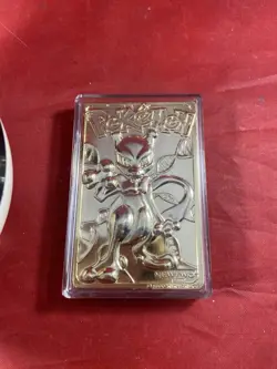 1999 Burger King Pokemon Gold Cards Mewtwo #150 23k Gold-Plated With COA - Image 2